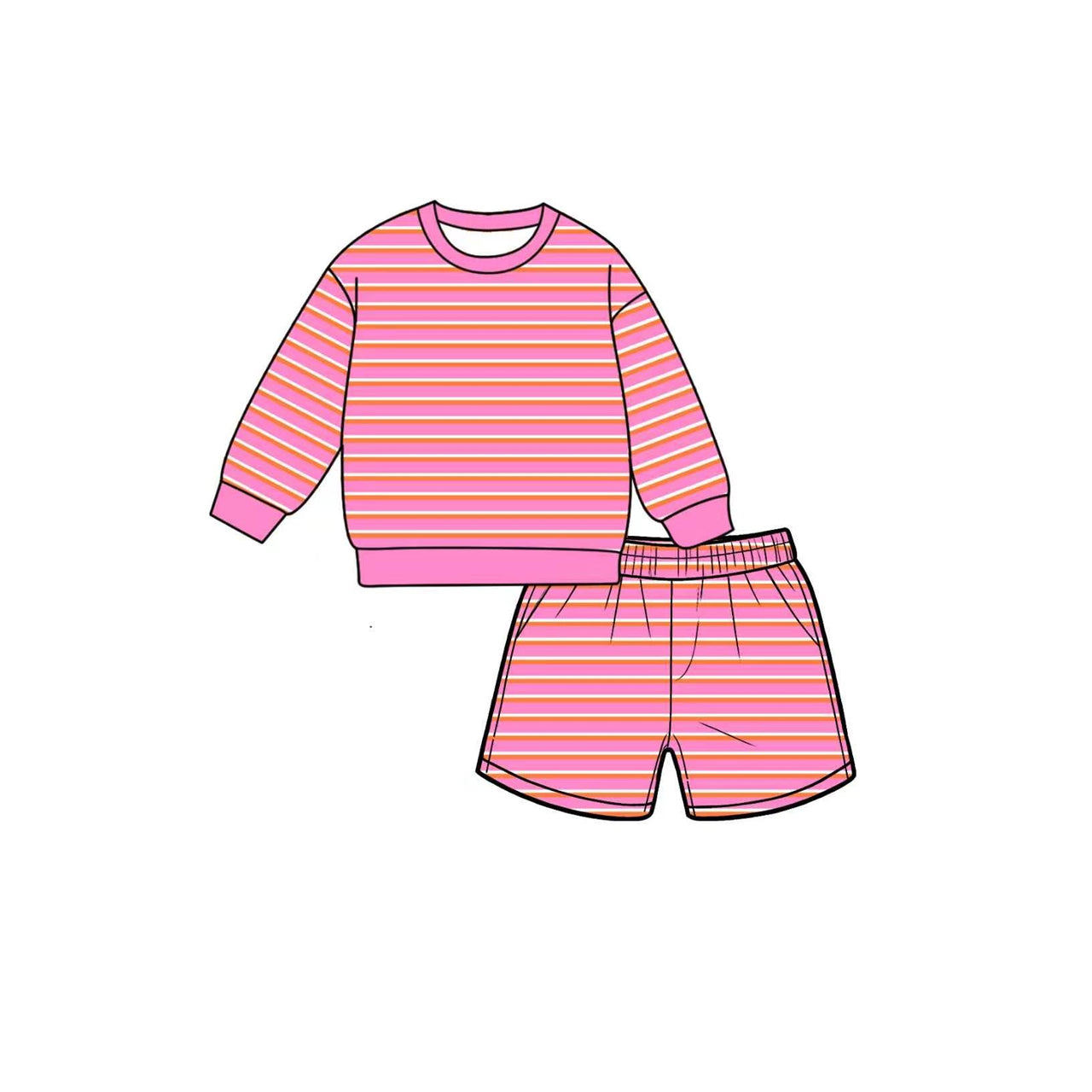 (Preorder new) No moq Baby Girls Crew Neck Short Sleeve Shirt Top And Shorts Yoga Active Sports Clothes Set