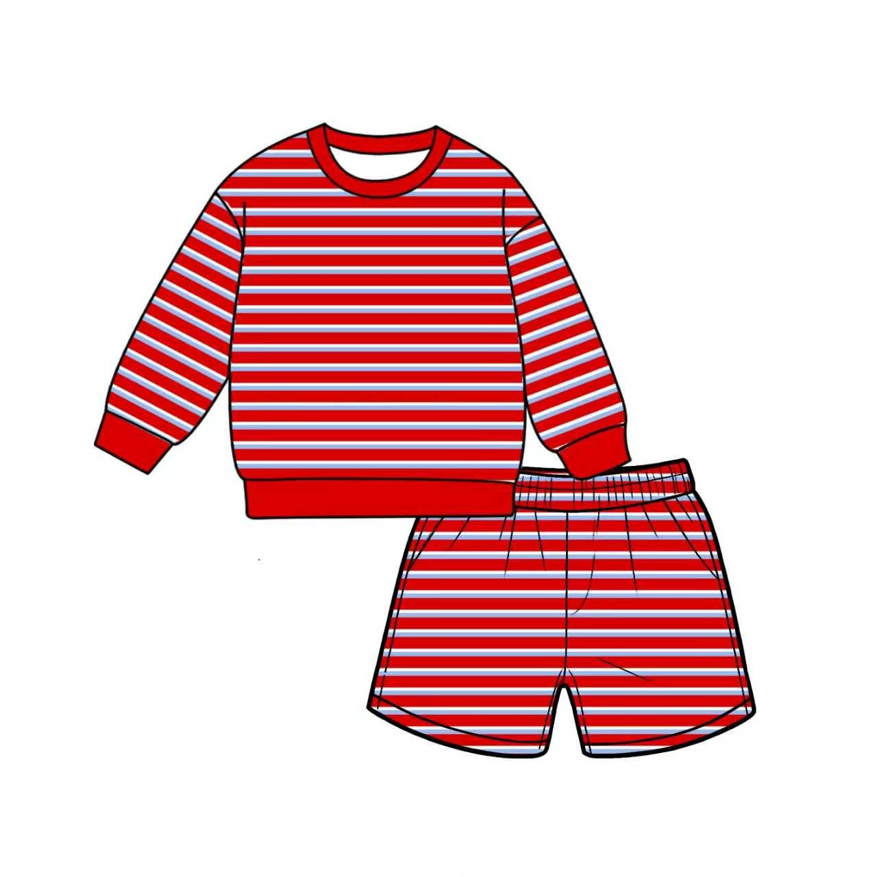 (Preorder new) No moq Adult Women Stripe Crew Neck Short Sleeve Shirt Top And Shorts Yoga Active Sports Clothes Set