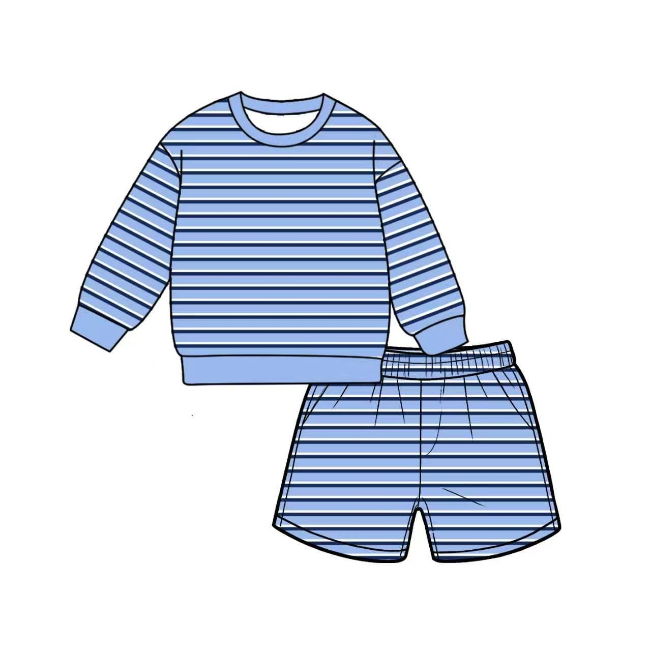 (Preorder new) No moq Adult Women Stripe Crew Neck Short Sleeve Shirt Top And Shorts Yoga Active Sports Clothes Set