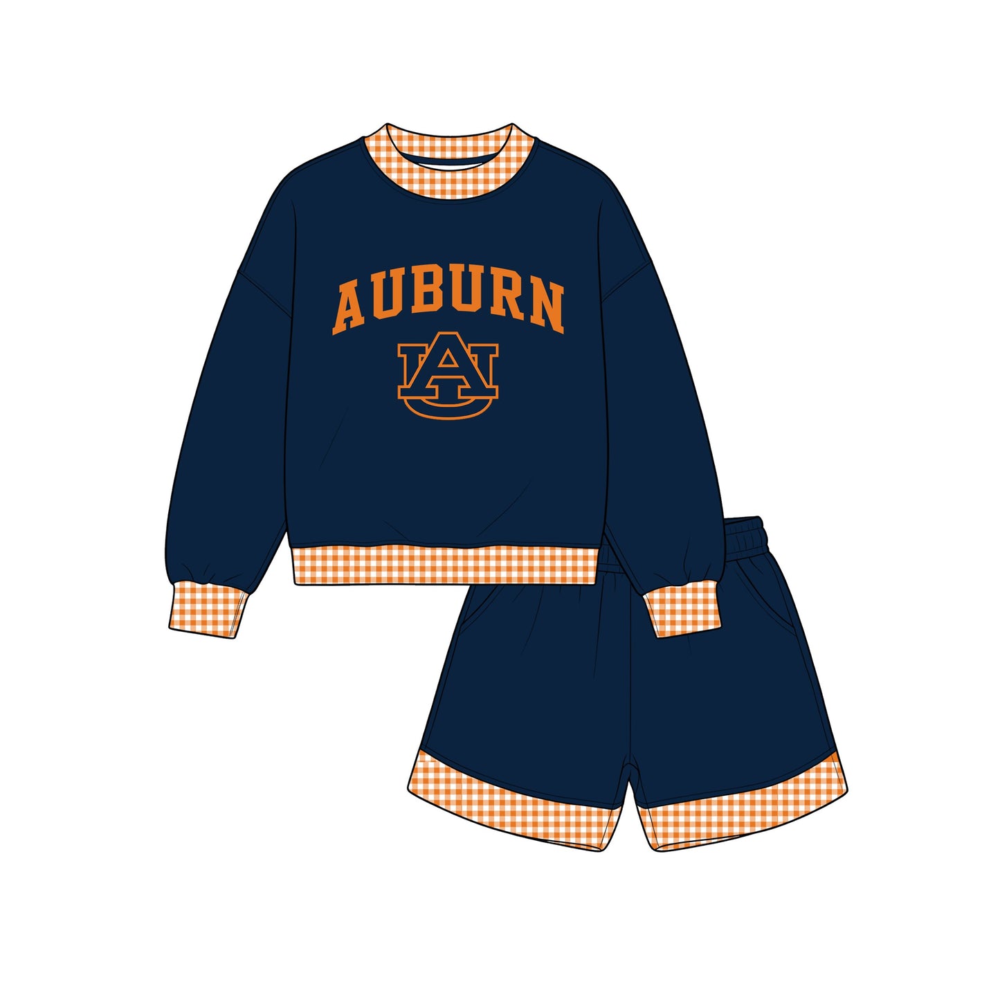 (Preorder new) No moq Baby Girls Long Sleeve Top Short Team Clothes Set