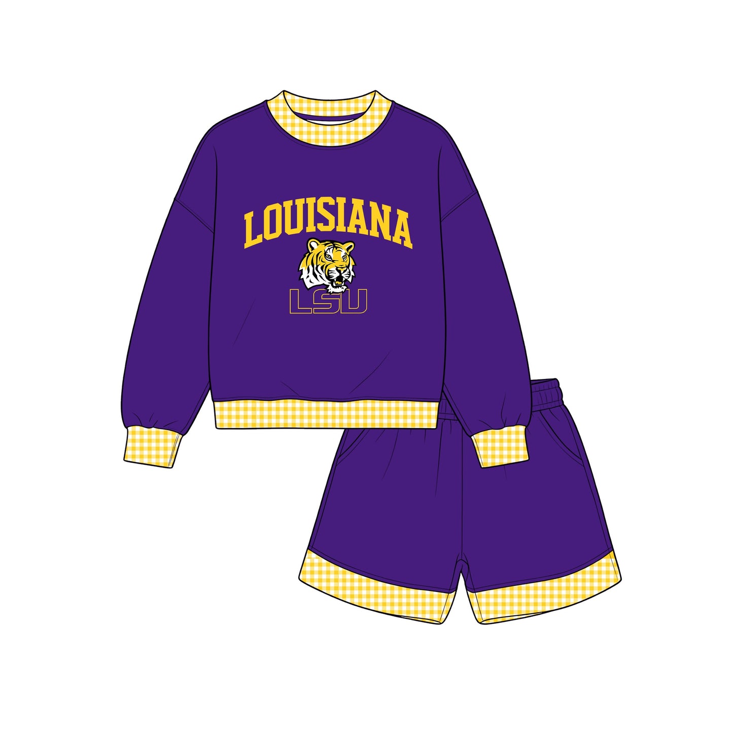 (Preorder new) No moq Baby Girls Long Sleeve Top Short Team Clothes Set