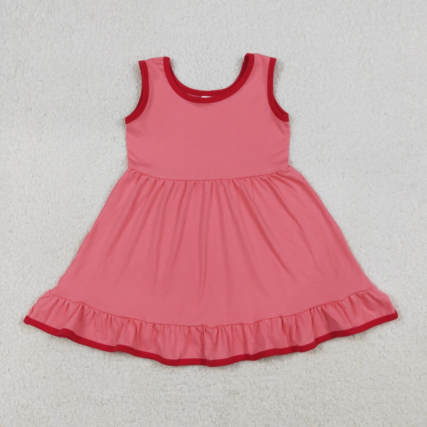 RTS NO MOQ Sibling Baby Girls Sleeveless Ruffle Dress Cute Summer Casual Dress for Infants