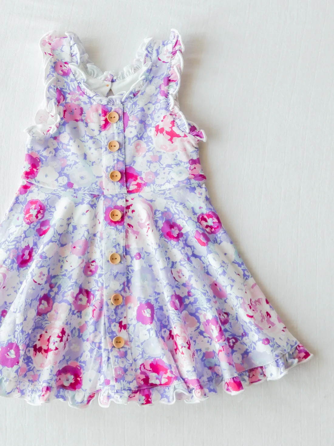 GSD0977 Girls flower flying sleeve dress