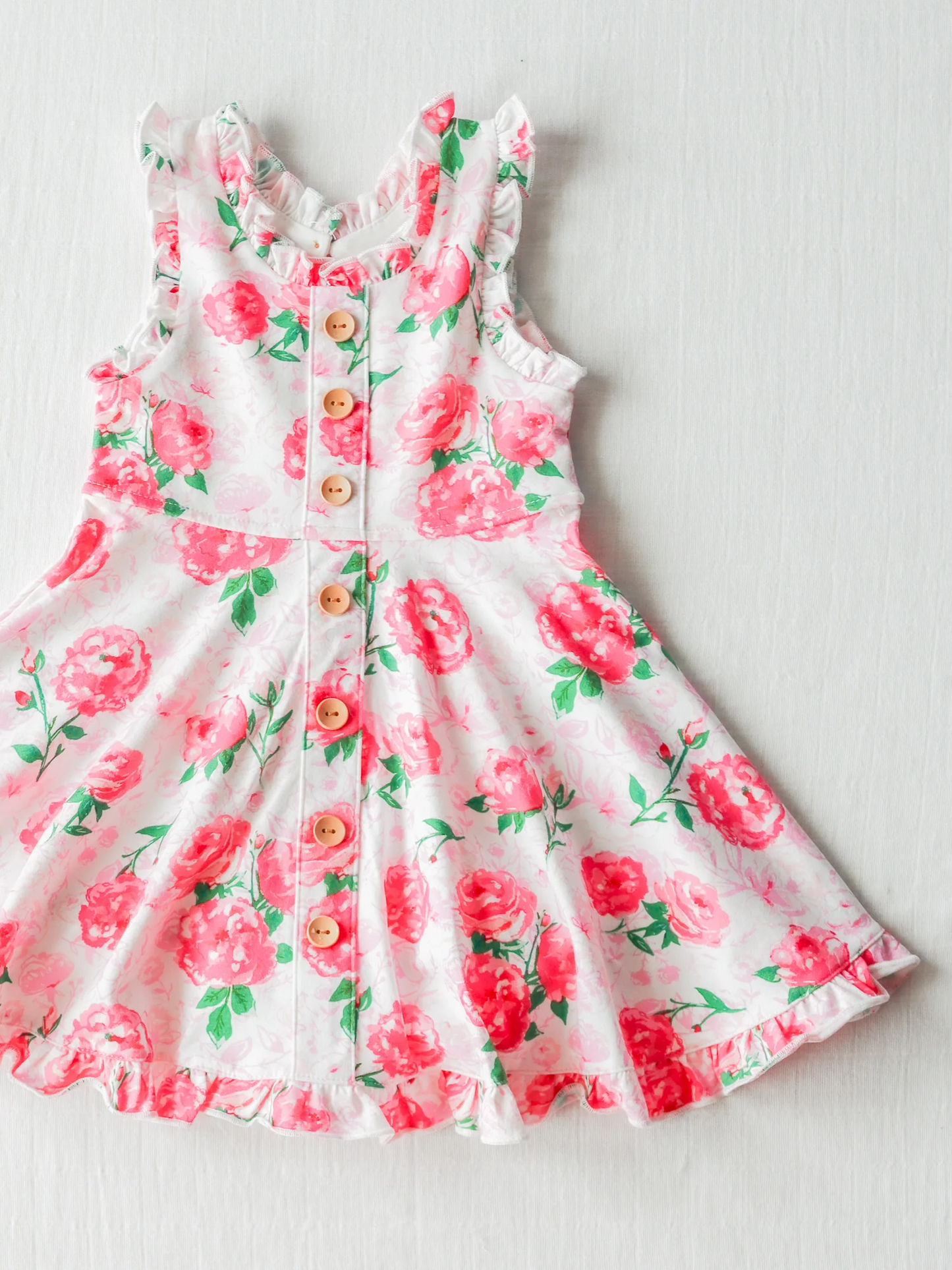 GSD0988 pre-order toddler girls clothes flower sleeveless dress