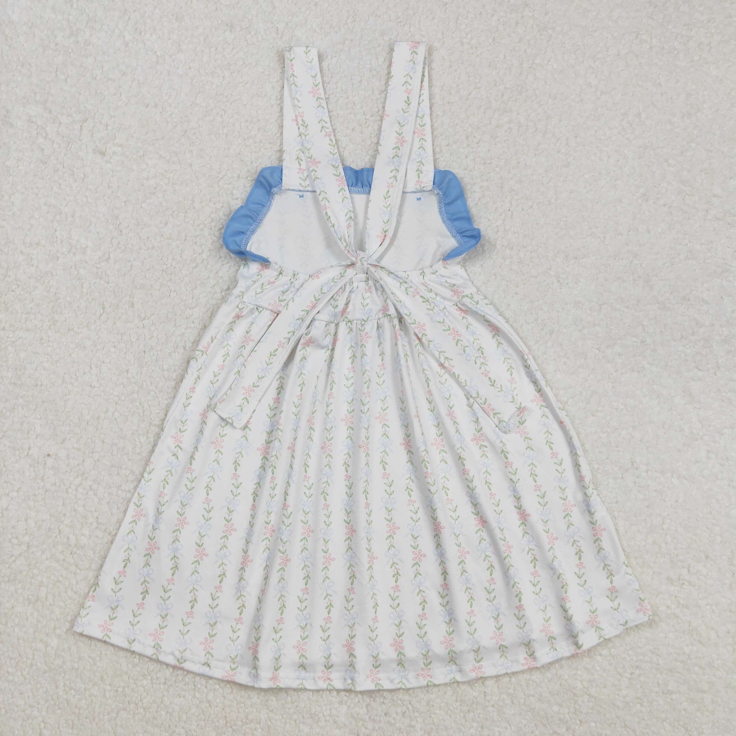 RTS NO MOQ baby girl clothes floral short-sleeved romper dress