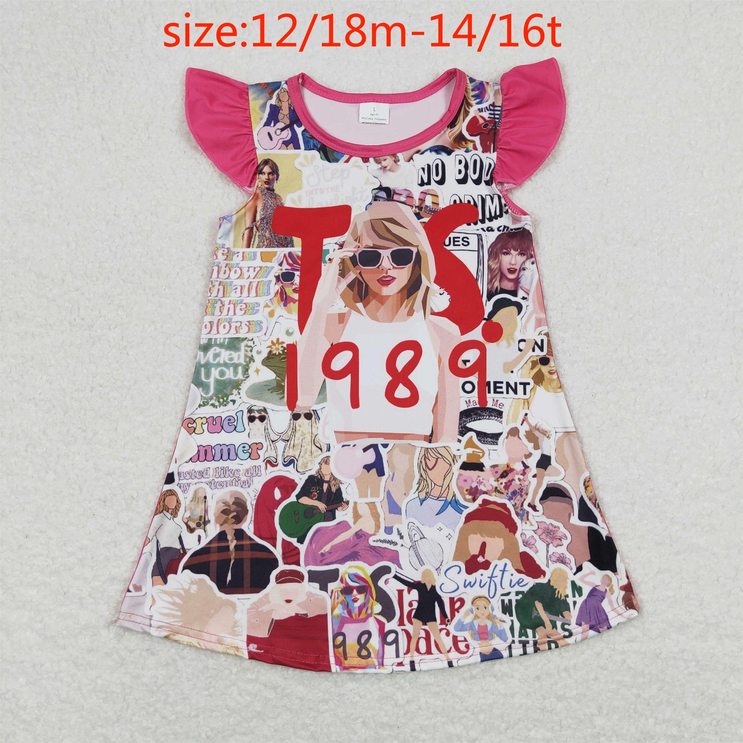 Cute Clothes GSD1125 Baby Girl's Flutter Sleeve Dress Infant Girls' Clothing