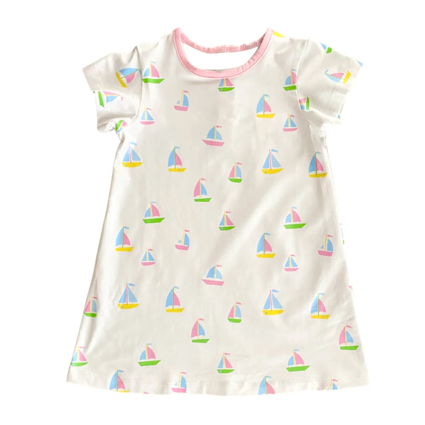 GSD1242 pre-order toddler clothes sailboat baby girl summer dress