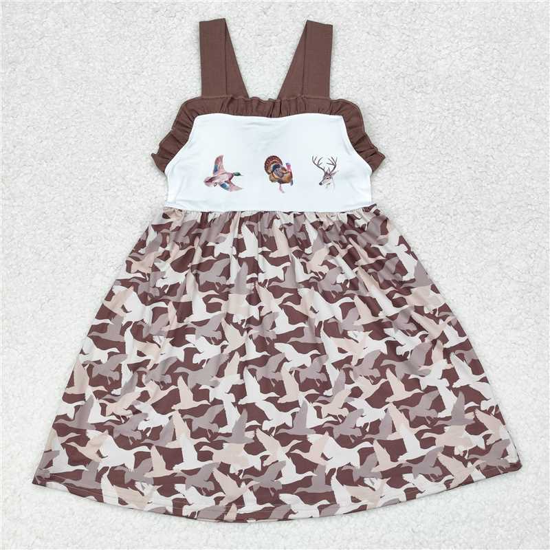 RTS NO MOQ baby Girls Clothes thanksgiving day turkey short sleeve shorts Sets and dress