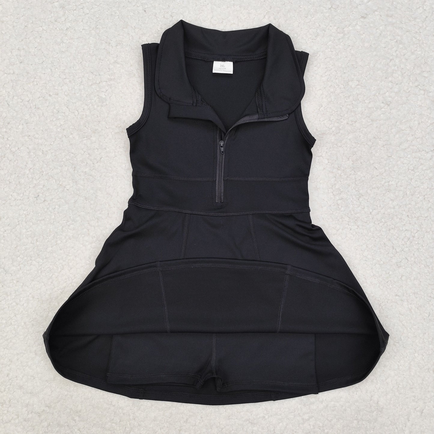 RTS NO MOQ Military green camouflage zipper yoga sleeveless dress