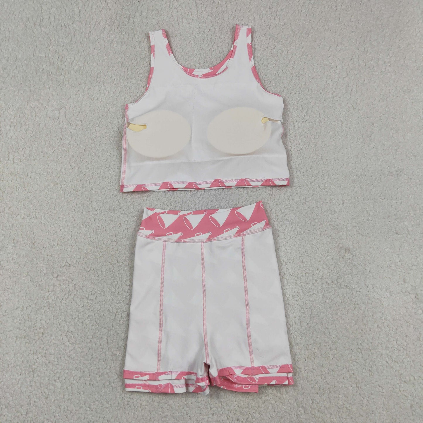 RTS NO MOQ Sibling Baby Girls Football Athletic Active Wear Top Skort Clothes Sets