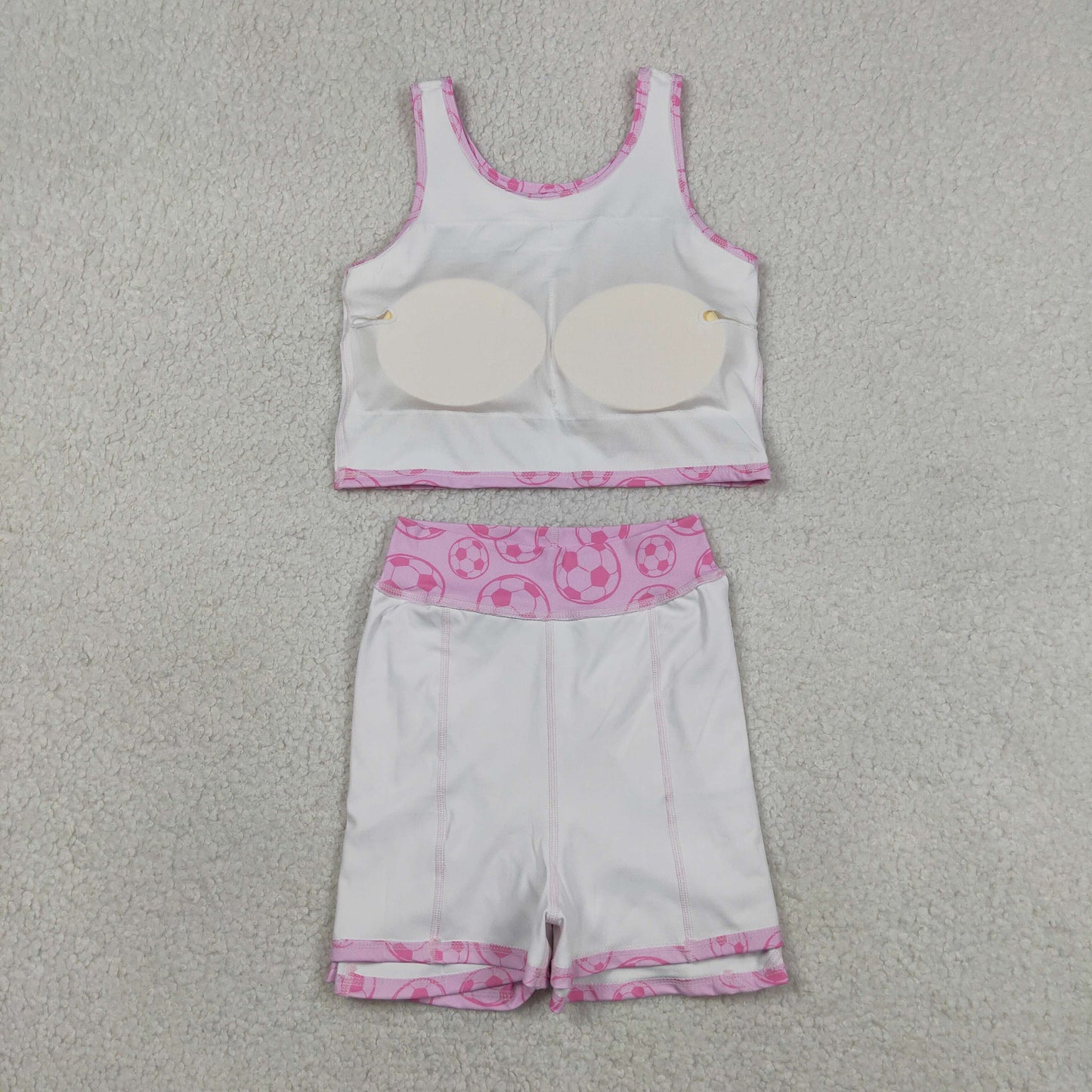RTS NO MOQ Sibling Baby Girls Pink Soccer Buttons Shirt Shorts Pajamas Sets Active Wear Top Shorts Skirts Sets