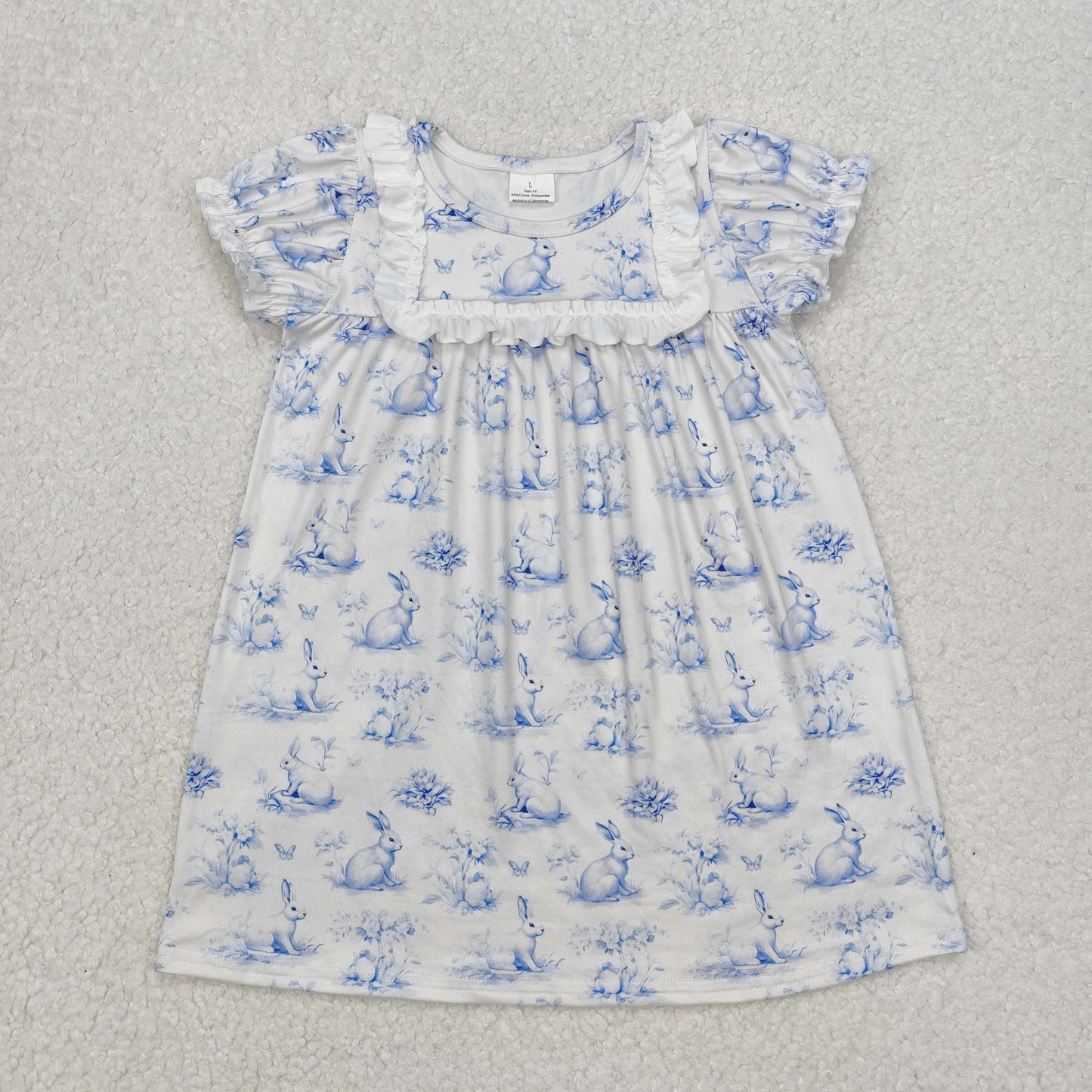RTS NO MOQ Baby Girls rainbow short sleeve Rompers Dresses top