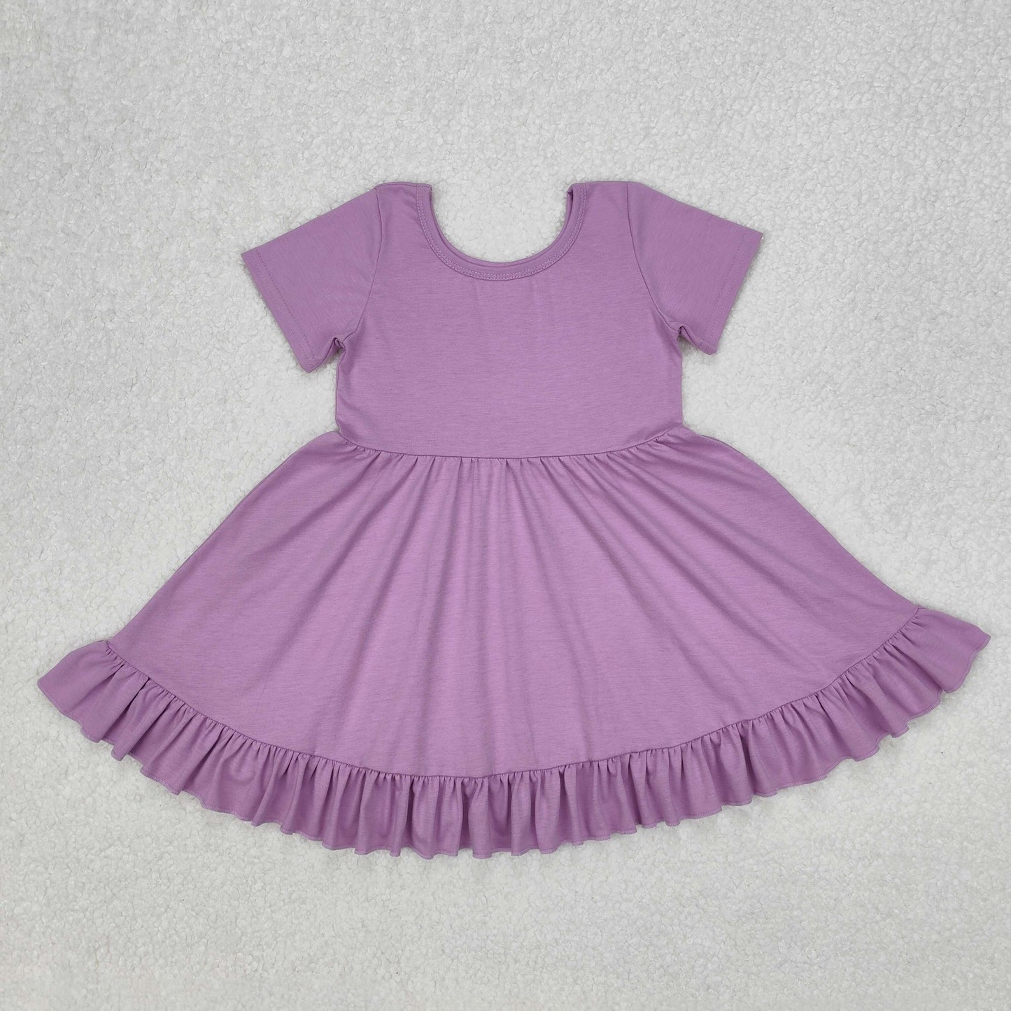 RTS NO MOQ ETA 5/7days Arrived GSD1914 Pure purple lace short-sleeved dress