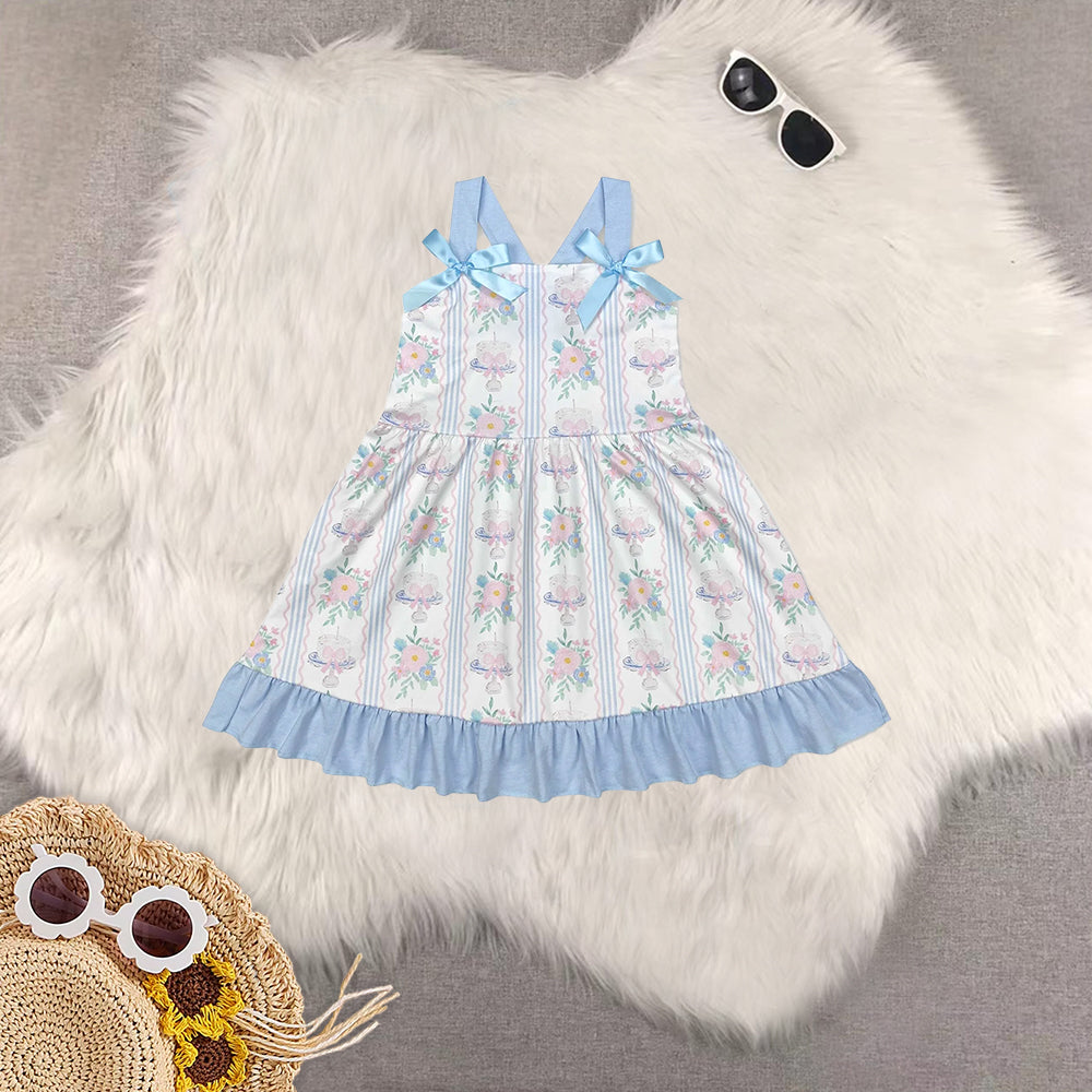RTS NO MOQ Sibling Baby Girls Summer short sleeve dress