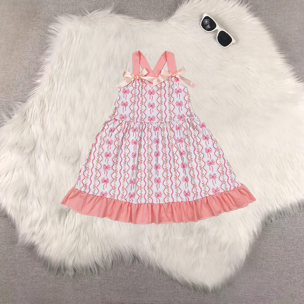 RTS NO MOQ Sibling Baby Girls Summer short sleeve dress