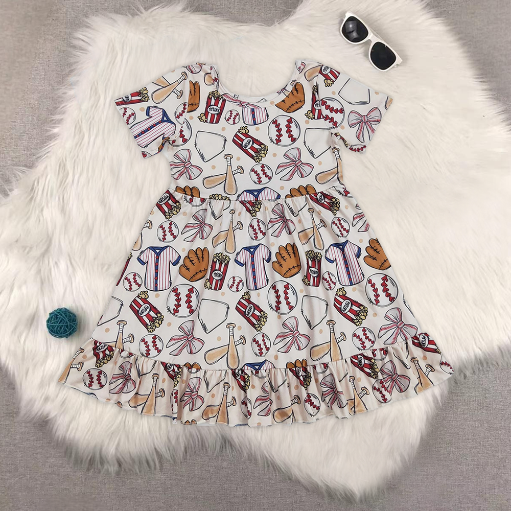 RTS NO MOQ Sibling Baby Girls Summer short sleeve dress