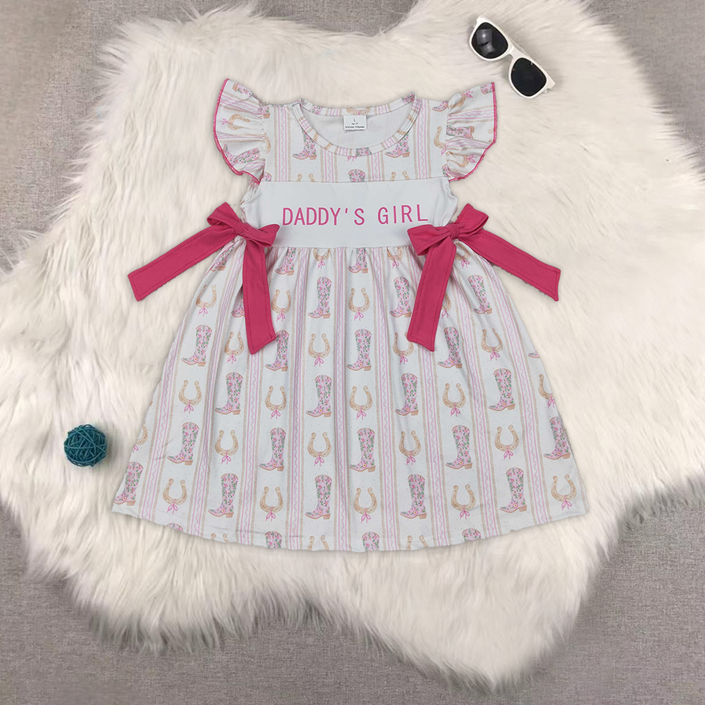 RTS baby girls clothes DADDY GIRL short Sleeve dress romper
