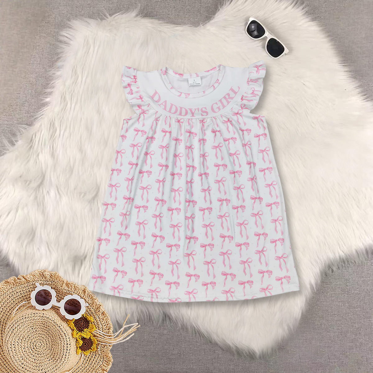 RTS baby girls clothes DADDY GIRL short Sleeve dress romper