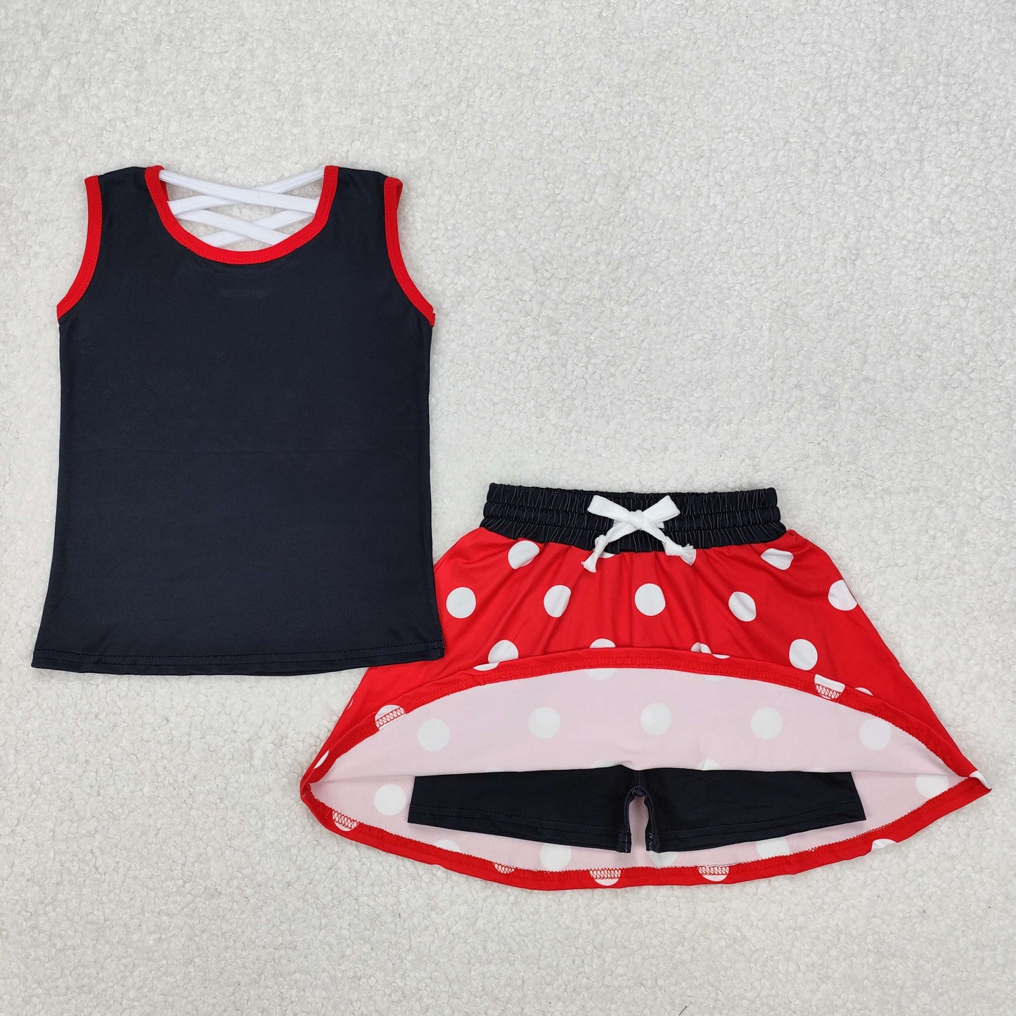 RTS NO MOQ Sibling Cute Clothes  baby girls clothes  short Sleeve skirts sets