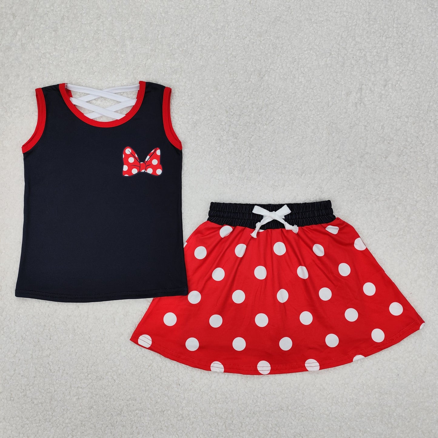RTS NO MOQ Sibling Cute Clothes  baby girls clothes  short Sleeve skirts sets