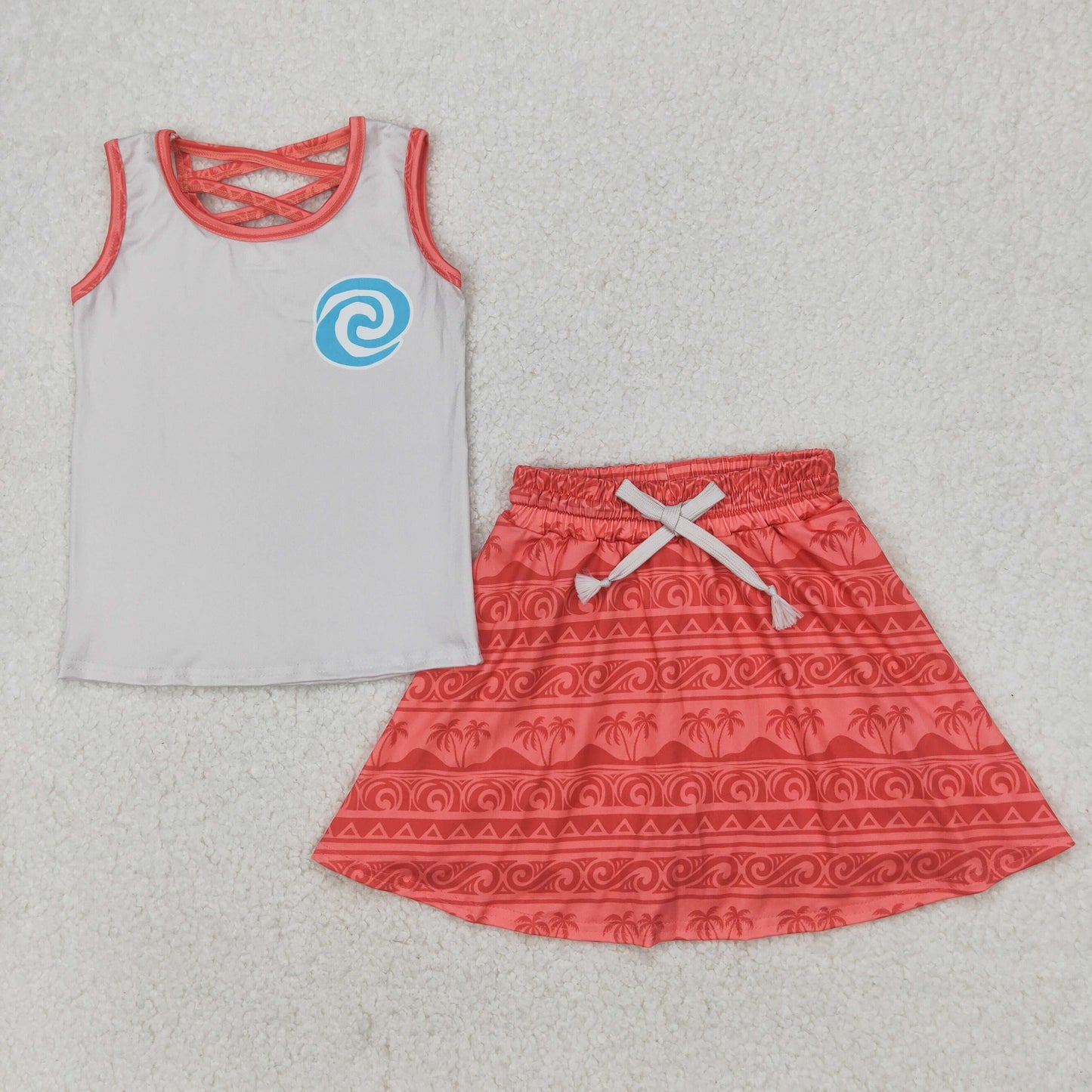RTS NO MOQ Sibling Cute Clothes  baby girls clothes  short Sleeve skirts sets