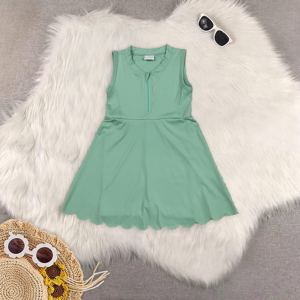 RTS NO MOQ Sibling baby girl clothes yoga suspender skirt sets