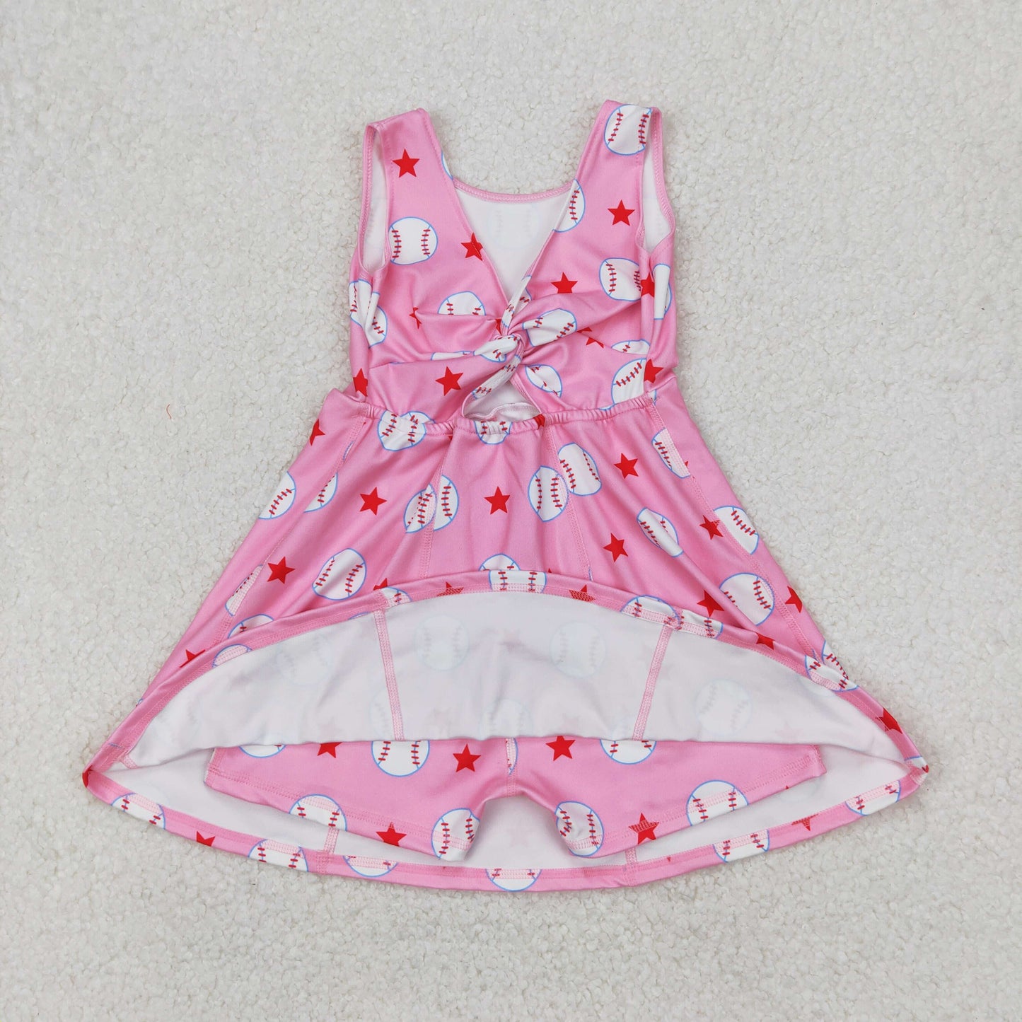 RTS NO MOQ baby girl clothes yoga floral short-sleeved skirt sets