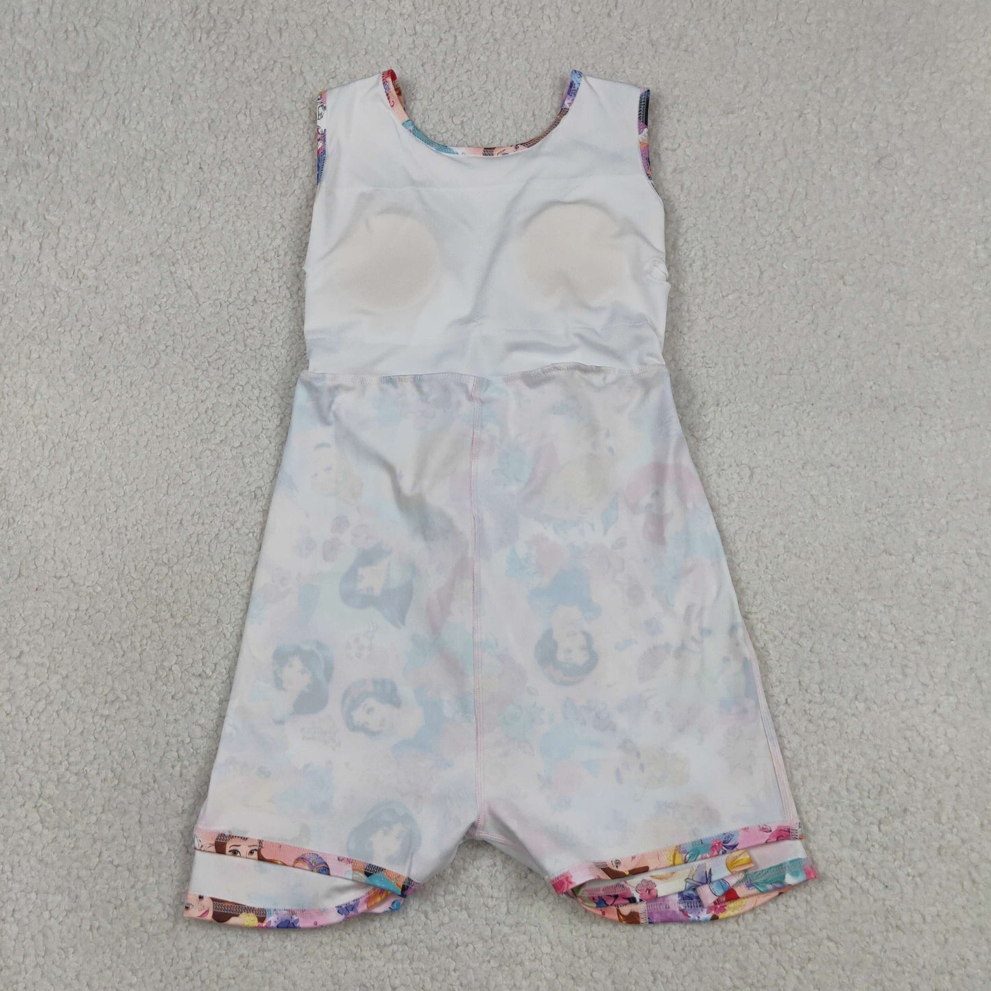 RTS NO MOQ yoga fabric GSD2136 Cute Clothes Baby Girls Princess Flowers Active Wear Skort Knee Length Dresses