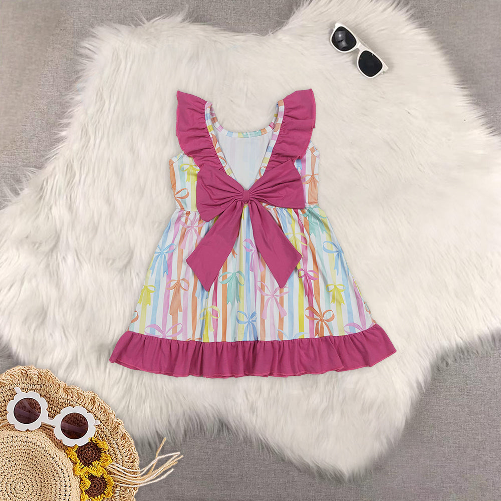 RTS NO MOQ Sibling Baby Girls colorful Summer Mixed Outfit and dress