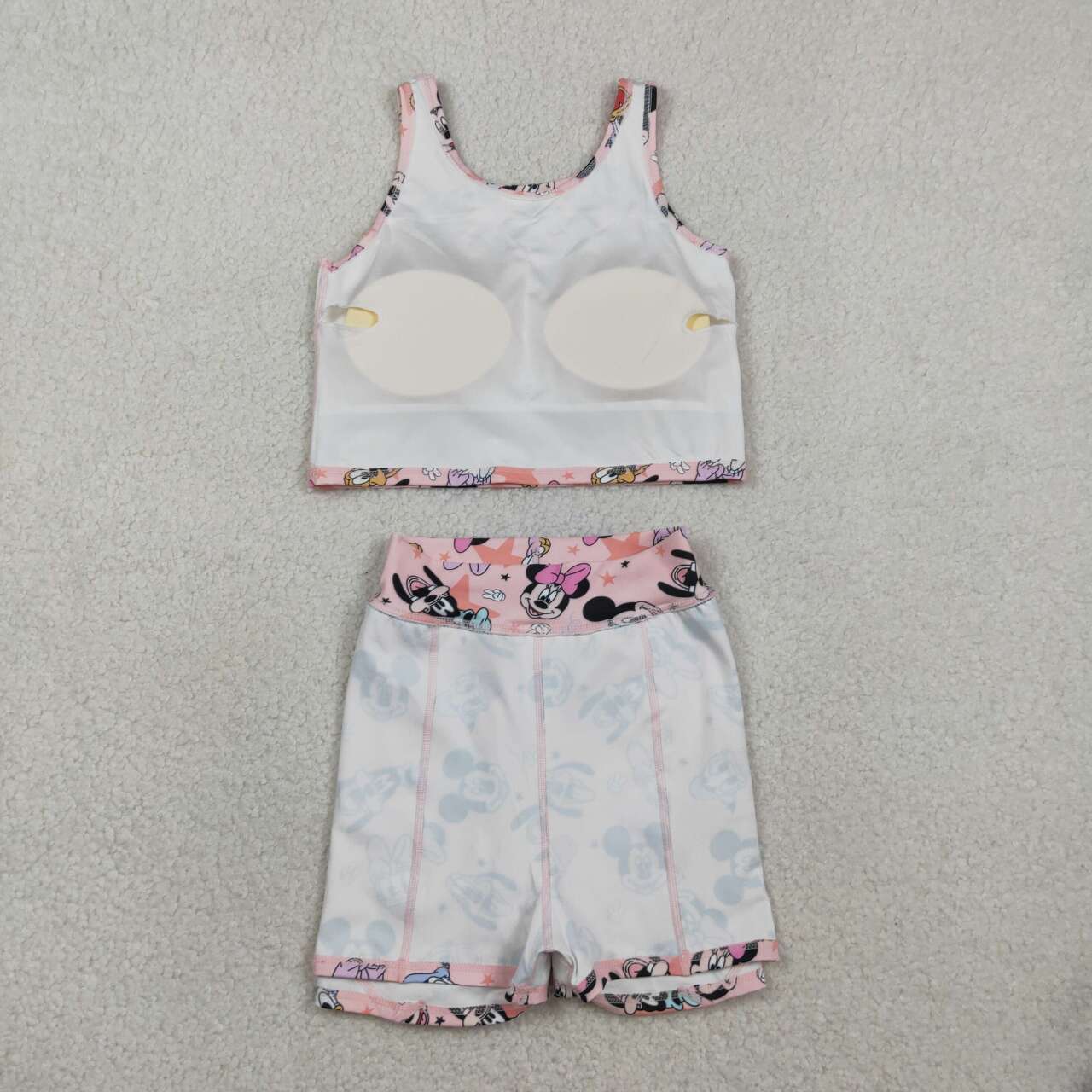 RTS NO MOQ Cute Clothes GSD2332 Baby Girls Pink Yoga Sets Sleeveless Top Skorts Outfit