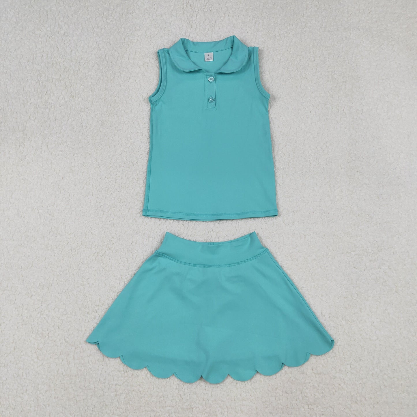 RTS NO MOQ Sibling baby girl clothes yoga suspender jumpsuits and skirts sets
