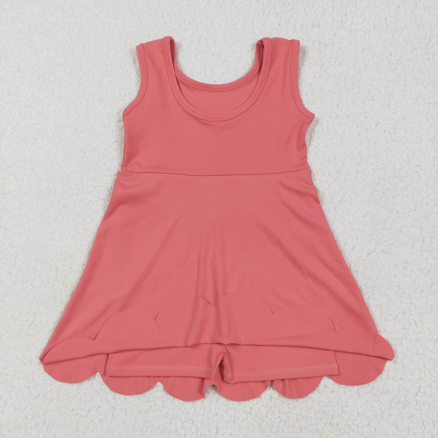 RTS NO MOQ Sibling baby girl clothes yoga pure color suspender skirt sets