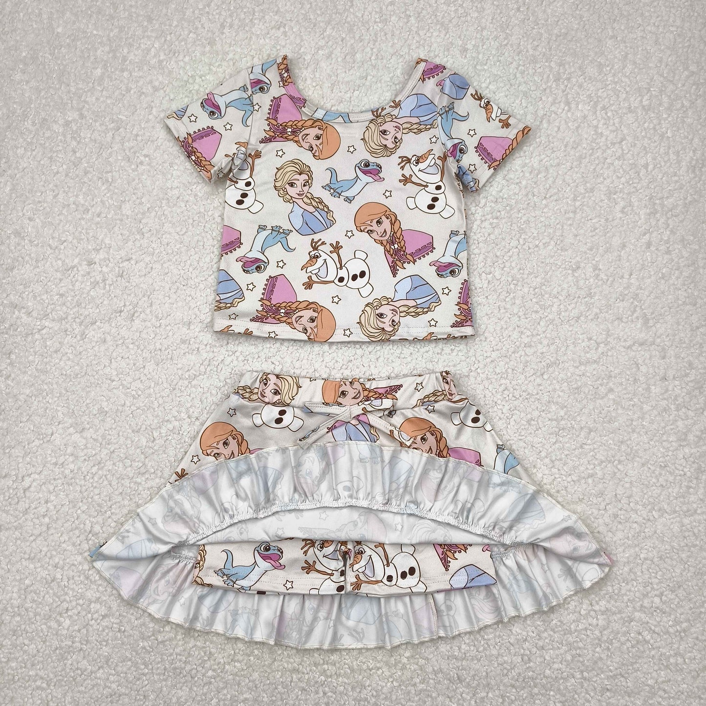 Cute Clothes GSD2358 white short-sleeved skirt suit