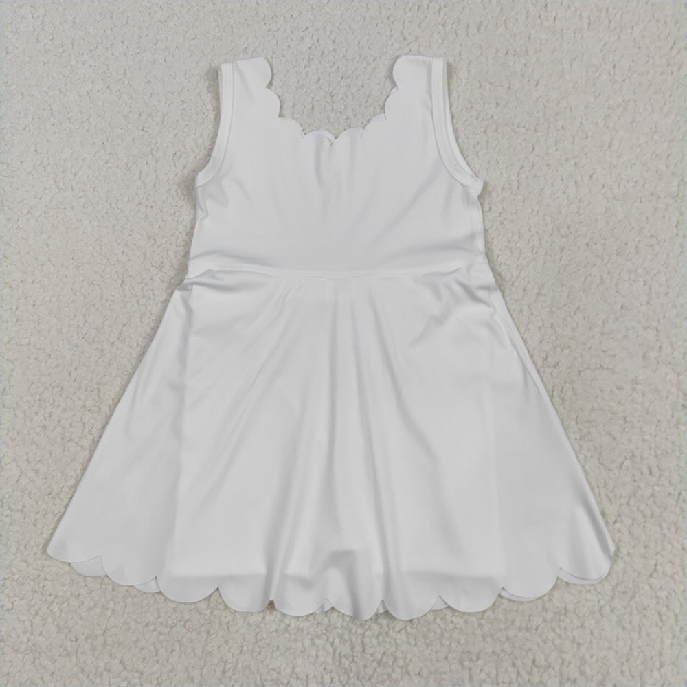 RTS NO MOQ Sibling baby girl clothes yoga suspender skirt sets
