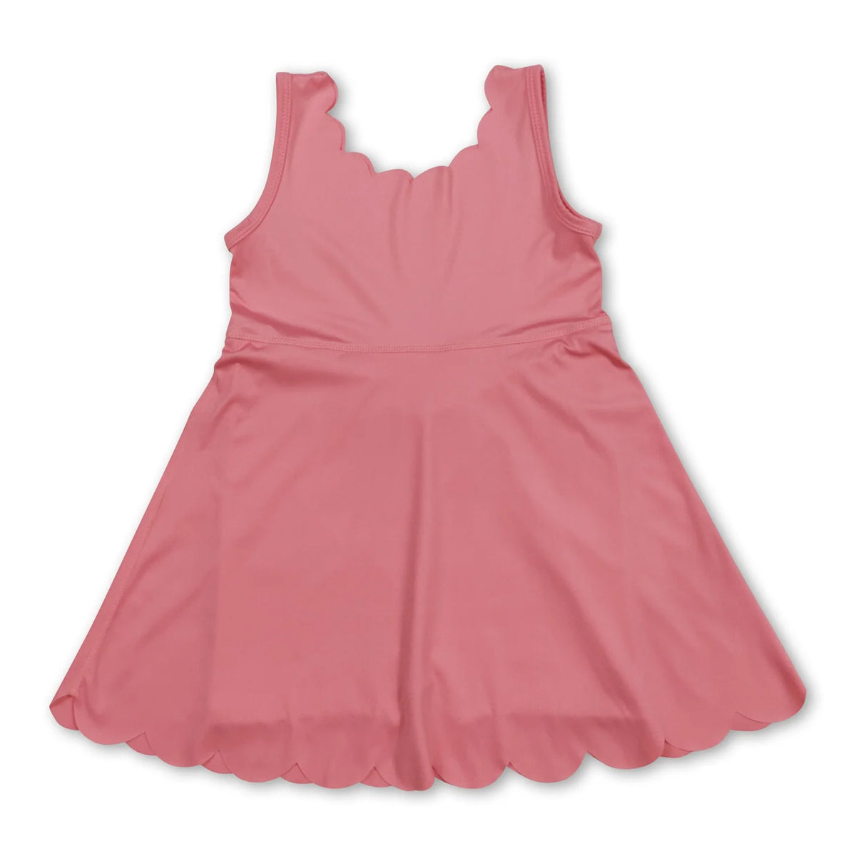 RTS NO MOQ Sibling baby girl clothes yoga pure color suspender skirt dress-2