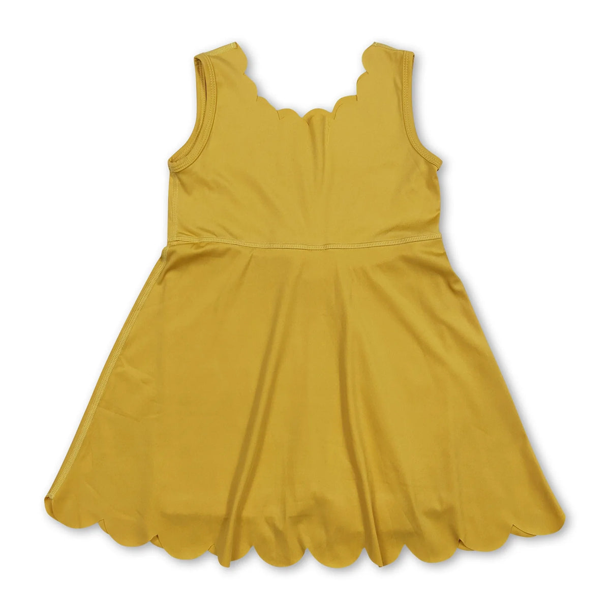 RTS NO MOQ Sibling baby girl clothes yoga pure color suspender skirt dress-2