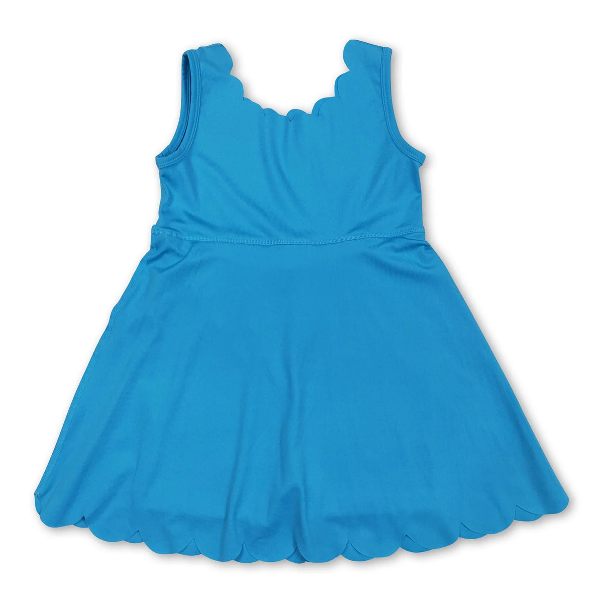 RTS NO MOQ Sibling baby girl clothes yoga pure color suspender skirt dress-2