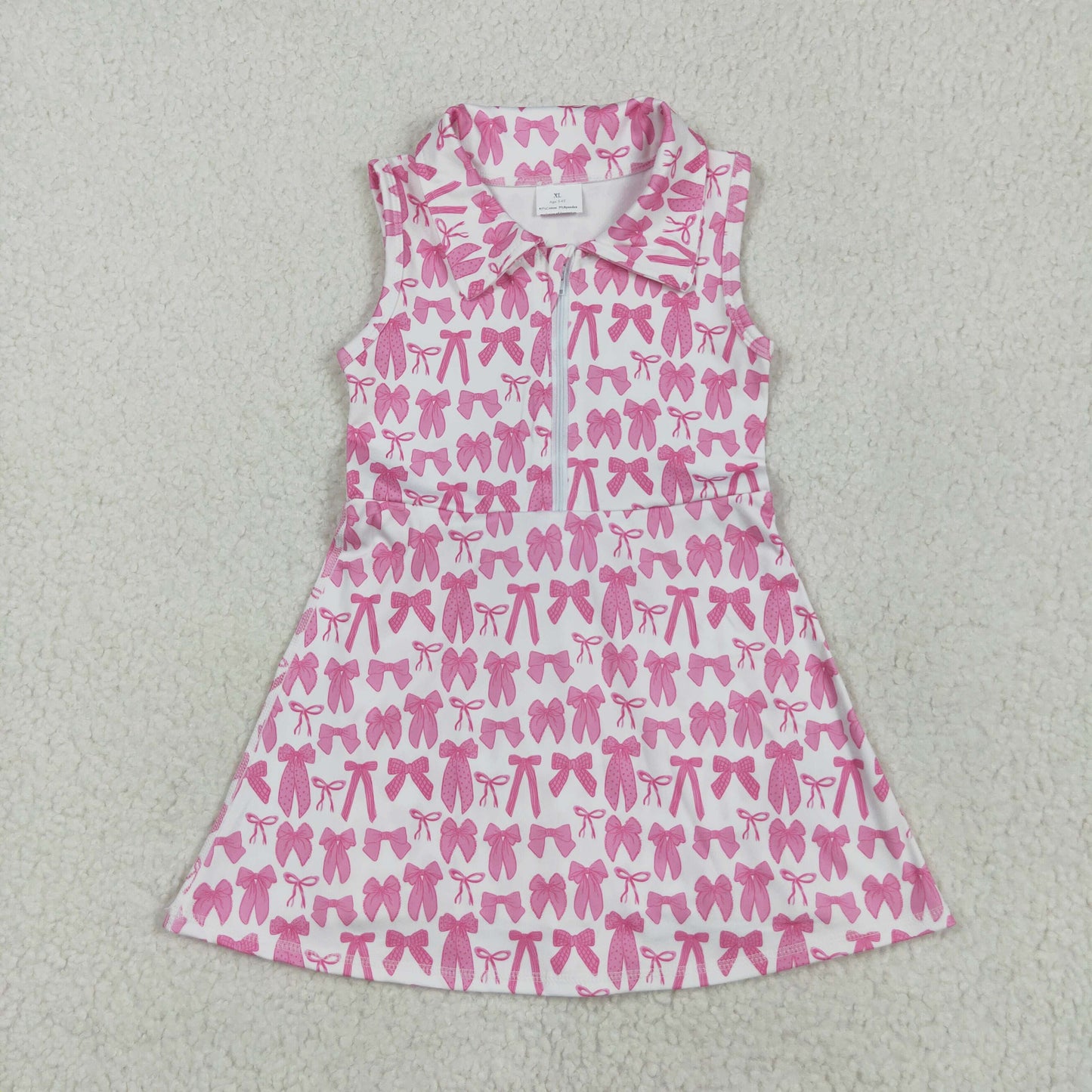 RTS NO MOQ Sibling baby girl clothes yoga bow short-sleeved dress