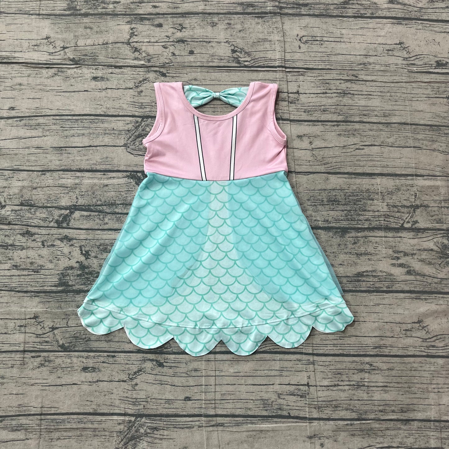 (Sample) No moq GSD2516  Baby Girls Cute Blue Lavender Sleeveless Dress