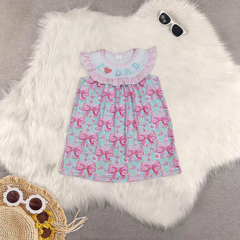 RTS NO MOQ baby girls clothes embroidery Short Sleeve Dress & rompers