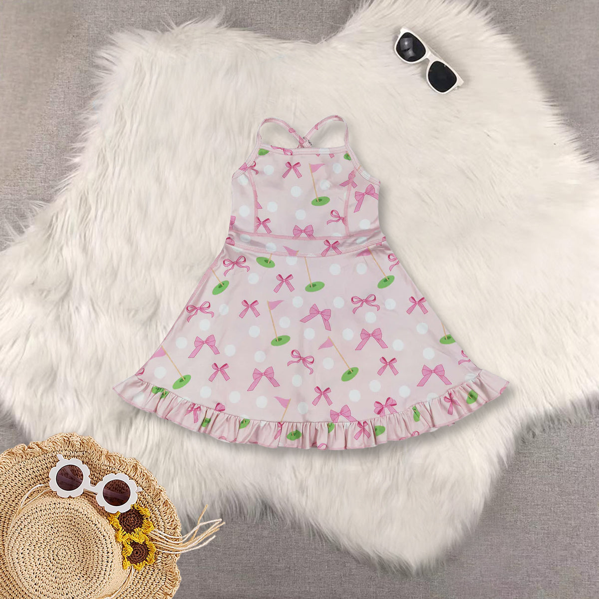 RTS NO MOQ Sibling baby girl clothes yoga solid color sleeveless dress