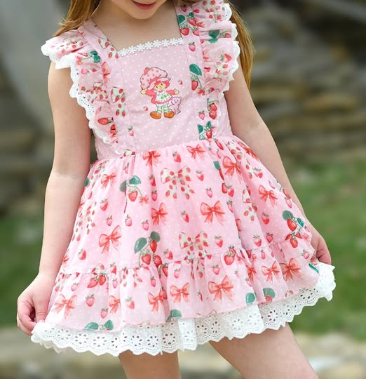no moq GSD2581 PRE-ORDER baby girl clothes cartoon flying sleeve dress-2025.5.14