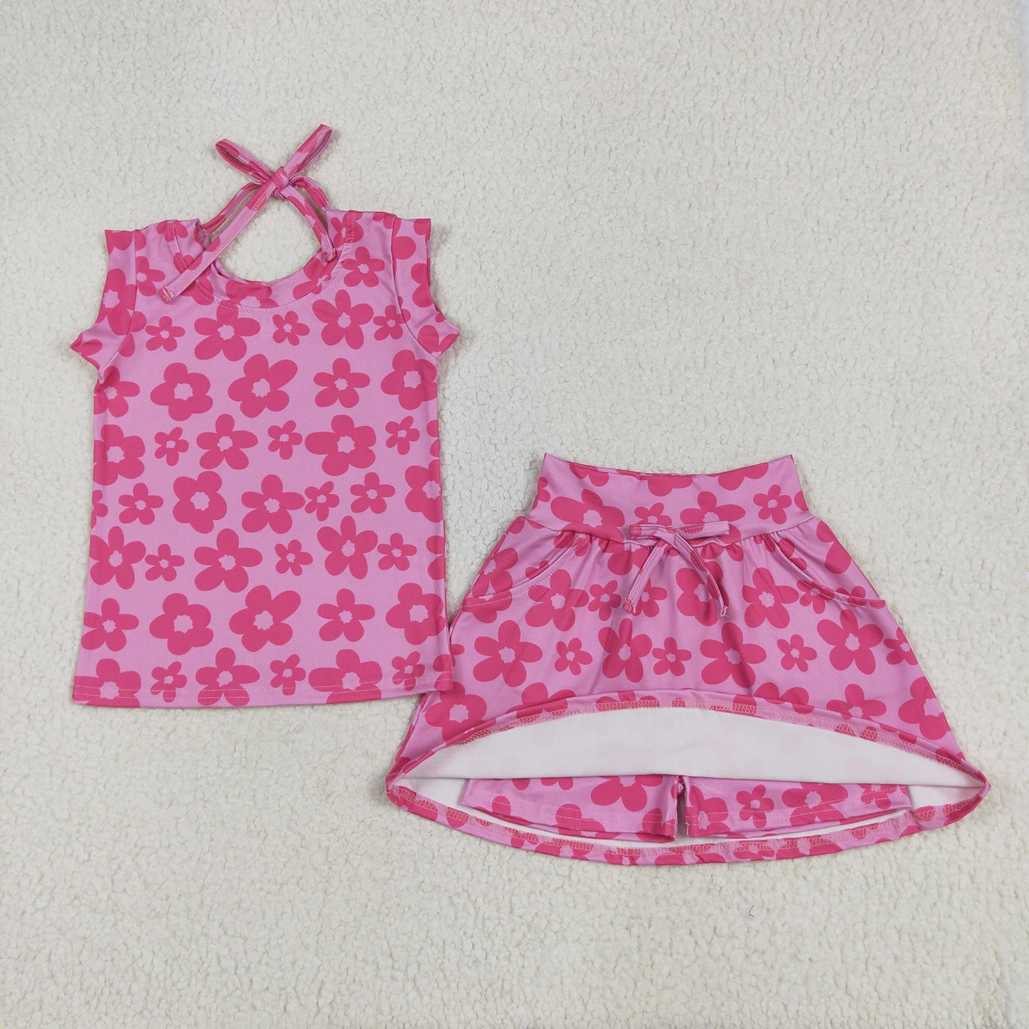 RTS Sibling baby girl clothes Short Sleeve Shorts setss