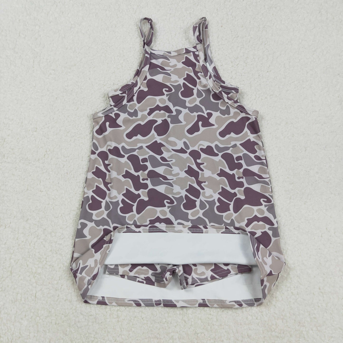 RTS NO MOQ Sibling baby girl clothes camouflage suspender yoga dresses 6
