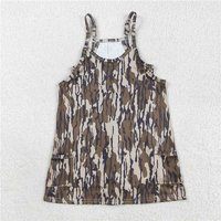RTS NO MOQ Sibling baby girl clothes camouflage suspender yoga dresses