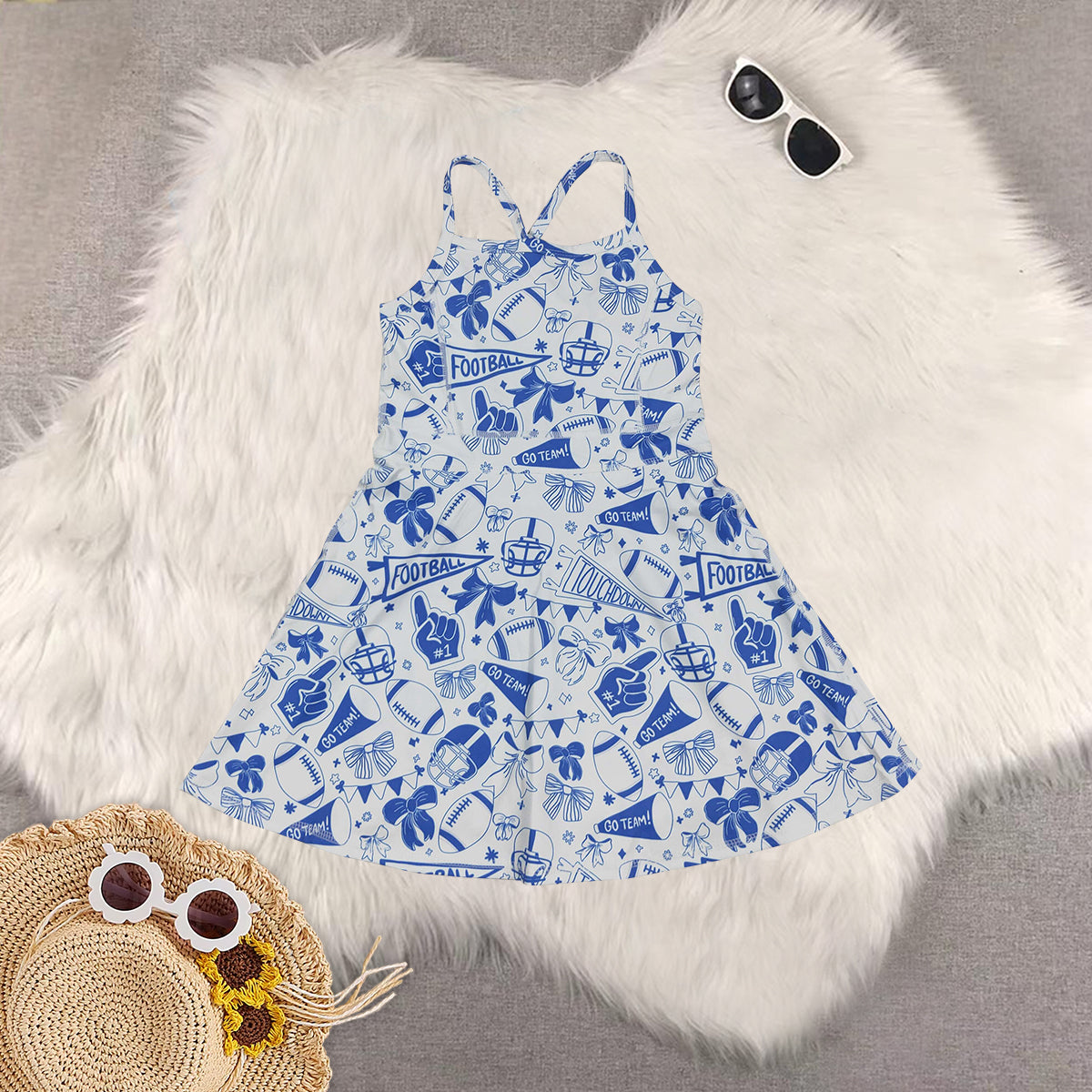 RTS NO MOQ Sibling baby girl clothes team cheer skirt yoga sets and dress