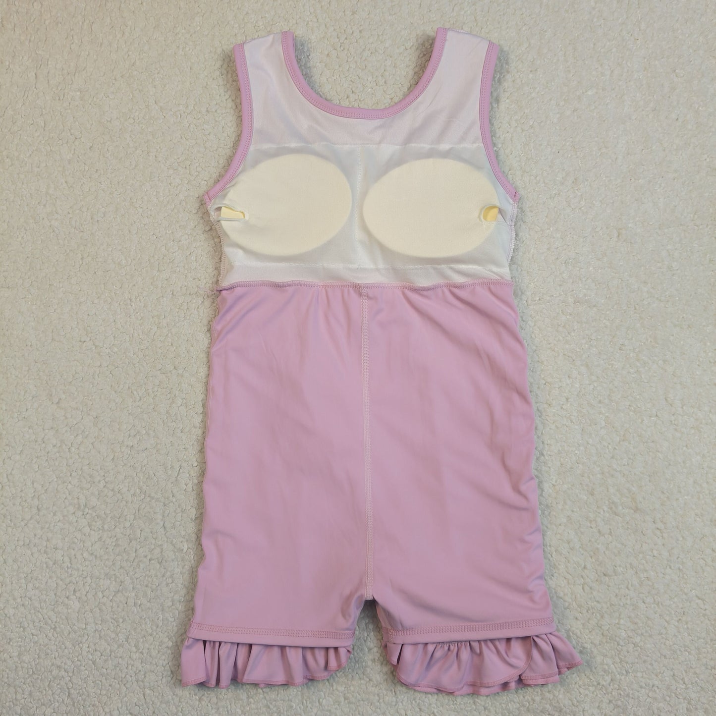 RTS NO MOQ GSD3034 Baby Girls Ruffle Knee Length Dress Pink Sleeveless Yoga Active Casual Outfit