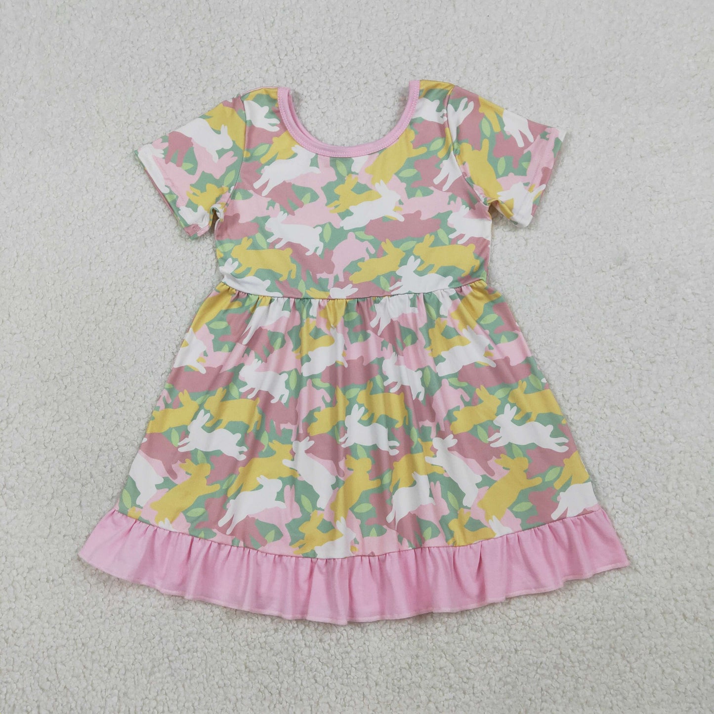 RTS NO MOQ Sibling Baby Girls Ruffle Knee-Length Dresses Cute  Baby Girls Dress