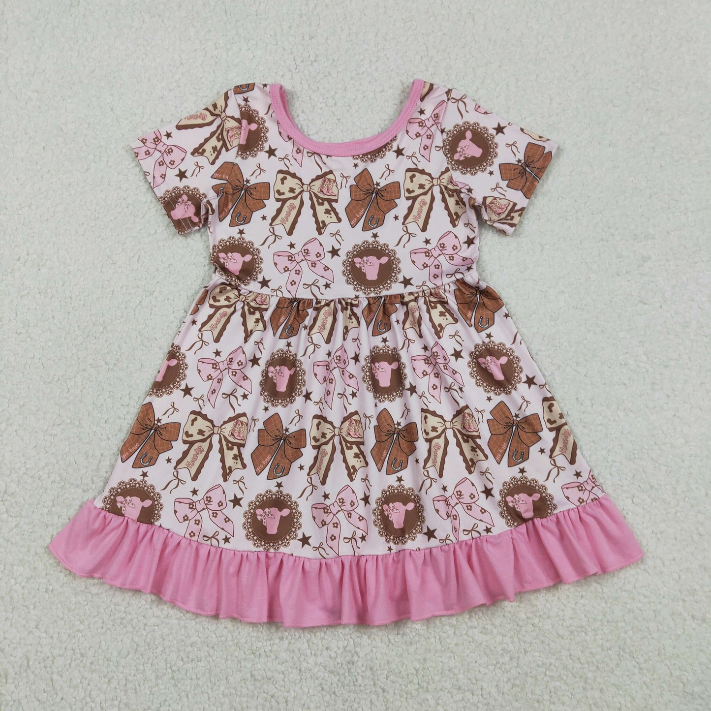 RTS Sibling baby girl clothes bow Short Sleeve pants sets and dress and romper