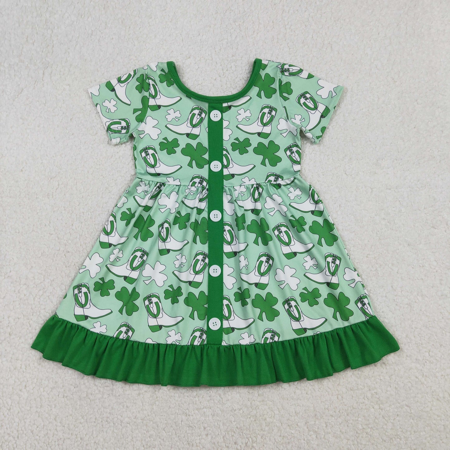RTS NO MOQ Sibling Baby Girls Ruffle Knee-Length Dresses Cute  Baby Girls Dress